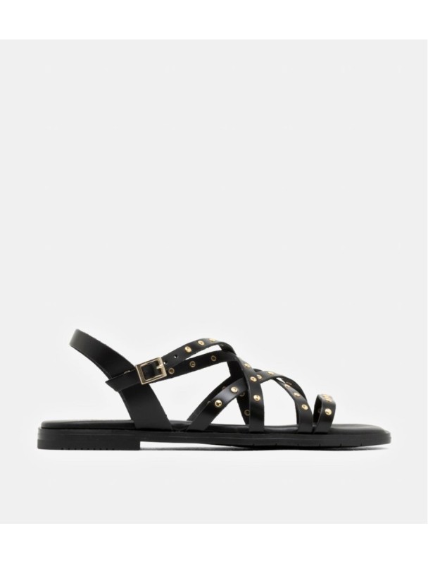 SANDALIA PLANA TACHAS