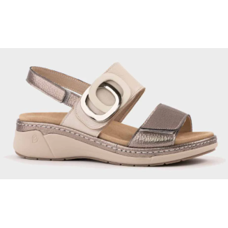 SANDALIA CUÑA BAJA VELCRO