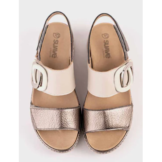 SANDALIA CUÑA BAJA VELCRO