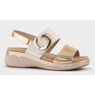 SANDALIA CUÑA BAJA VELCRO